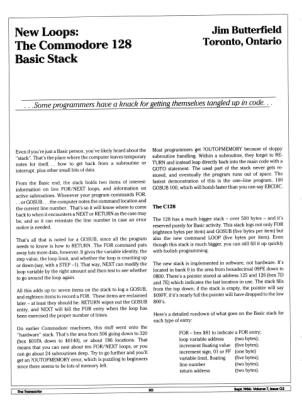 [New Loops: The Commodore 128 Basic Stack (1/3)]