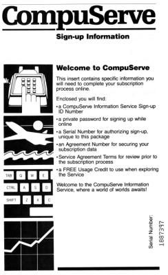 [CompuServe Sign-up Information (1/4)]