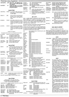 [TPUG News, Volume 2, Number 1, page 8 
TPUG Disk Library Supplement (2/2)]